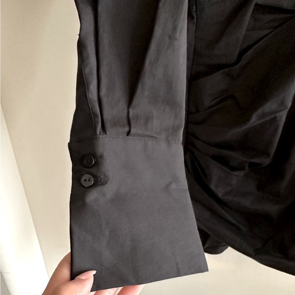 ZARA - Black Short Shirt Dress - Picture 4 of 5